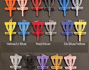 Disc Golf Basket Zipper Pull: 3D Printed Mini Disc Keychain