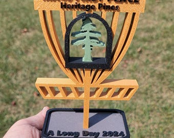 Custom 3D Printed Disc Golf Trophy: Personalized Event Award