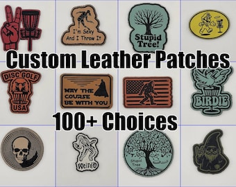 Custom Leather Disc Golf Patch: Laser Engraved Bag Patch Tag