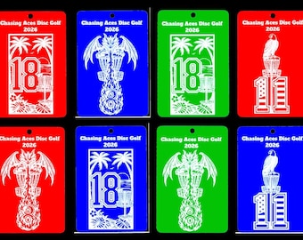 Laser Etched Disc Golf Bag Tag – Custom Metal Tournament & League Tag