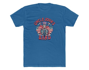 Camiseta de algodón de cuello redondo para hombre de la banda tributo a Grateful Dead, Uncle John's Band