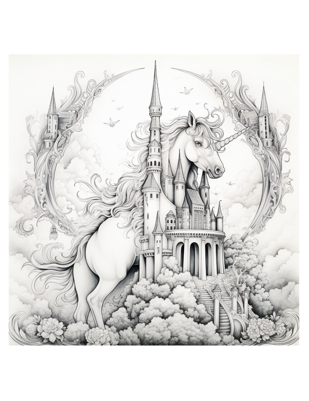 Fantasy Coloring Book for Adults - Etsy