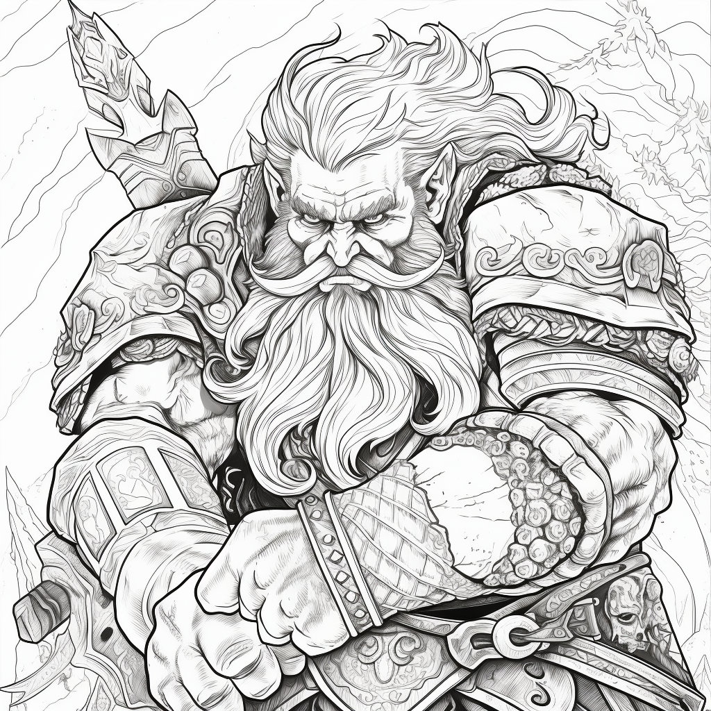 Dungeon &amp; Dragons Coloring Books for Kids and Adults, 25 Pages ...