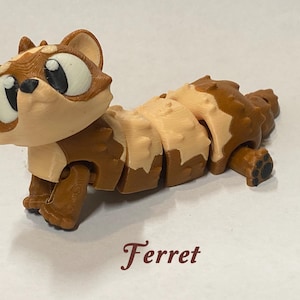 Articulated Ferret,Mini Animals, Articulating Tiny Animals, Baby Animals, Articulated Flexible Fun Toys, Cute Mini,Baby Animal,Tiny Animals