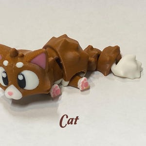 Articulated Cat,Animals, Articulating Tiny Animals, Baby Animals, Flexible Fun Toys, Cute 3D Print Mini, Baby Animal, 3D Printed Articulated