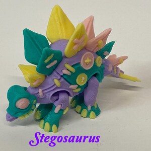 stuffed-stegosaurus,Mini Animals,Articulating Animals,Baby Animals,3D Printed Flexible Toys,Cute 3D Print Mini,Baby Animal,Flexi Toys
