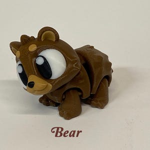 Articulated Bear,Mini Animals, Articulating Tiny Animals, Baby Animals, Articulated Flexible Fun Toys, Cute Mini,Baby Animal,Tiny Animals