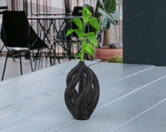 Modelo de jarrón en espiral para impresión 3D: Decoración elegante para el hogar (archivo STL)