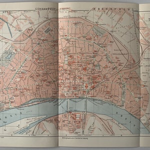 DE Colonia / Orig. 1905 Plano antiguo de la ciudad de Colonia - Köln