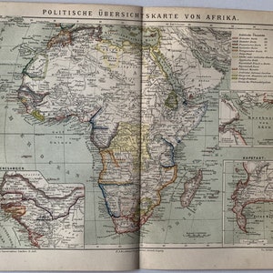 Afrika / Orig. 1882 Antike Karte von Afrika