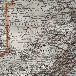 ZA Afrique du Sud / Orig. Carte antique de 1909 du théâtre de la guerre en Afrique du Sud