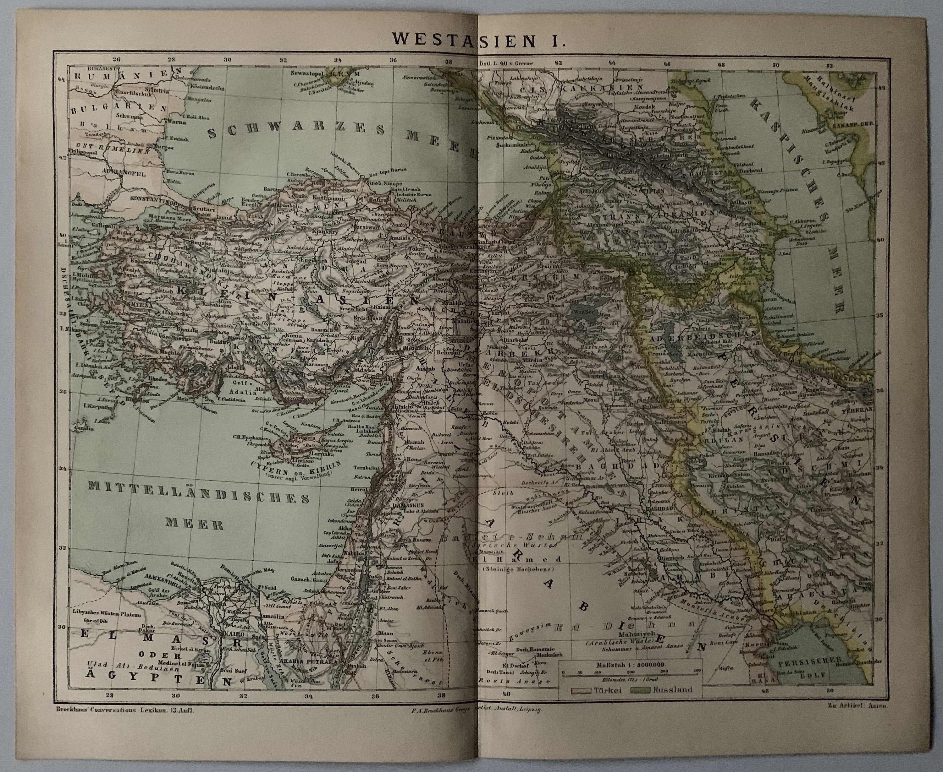 TR トルコ / オリジナル 1882 小アジア / アナトリアの古地図 - Etsy 日本