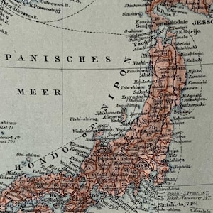 JP Japon / Orig. Ancienne carte du Japon de 1894