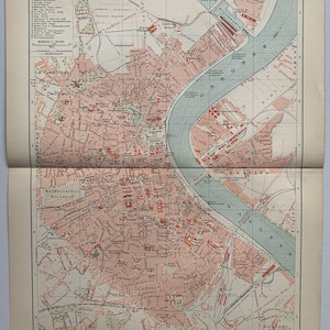 FR Bordeaux / Orig. 1897 Antike Stadt Plan von Bordeaux