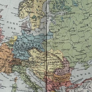 Europe / Orig. Ancienne carte de l'Europe de 1895