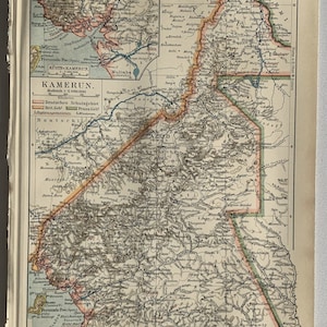 CM Cameroun / Orig. 1905 Carte antique du Cameroun