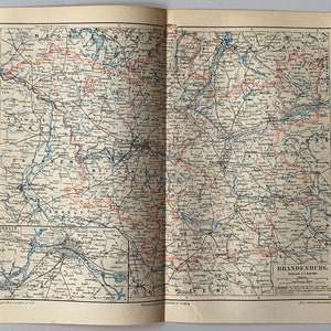 DE Brandebourg / Orig. 1893 Carte antique du Brandebourg