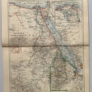 EG Egypte / Orig. Carte antique de l'Egypte de 1896