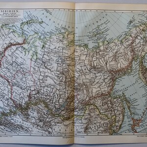 RU Sibérie / Orig. Carte ancienne de la Sibérie, 1897