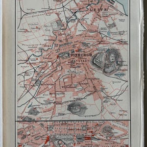 GB Édimbourg / Orig. Plan de la ville antique d'Édimbourg, 1897