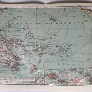 Océanie / Orig. Carte ancienne de l'Océanie, 1909