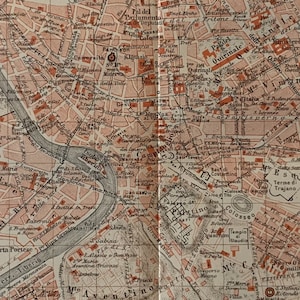 Informatique Rome / Orig. Plan de la ville antique de Rome, Italie, 1907