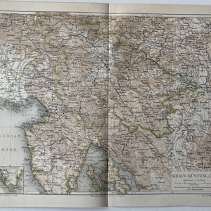 IS Slovénie/ Orig. Carte ancienne de Carniole - Istrie, 1897