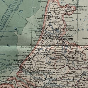 Pays-Bas Pays-Bas / Orig. Carte ancienne des Pays-Bas de 1906