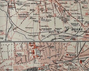 DE Dortmund / Orig. 1904 City Plan of Dortmund