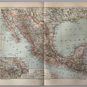 MX Mexico / Orig. 1906 Antike Karte von Mexiko - Mittelamerika