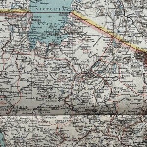Eastern Africa / Orig. 1905 Antique Map of German East Africa