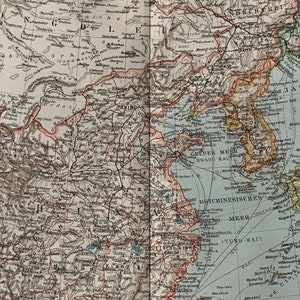 CN China / Orig. 1903 Antique Map of Shandong and Beijing - Etsy