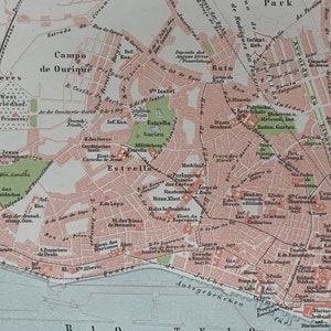 PT Lisbonne / Orig. Plan de la ville antique de Lisbonne au Portugal, 1894