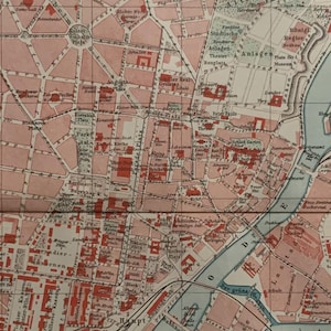 PL Szczecin / Orig. 1909 Antique City Plan of Szczecin