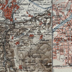 À Innsbruck / Orig. Plan de la ville antique d'Innsbruck, 1906