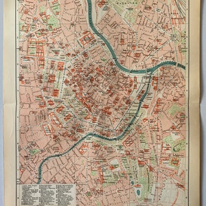 AT Wenen / Orig. Antieke stadsplattegrond uit 1895 van Wenen in Oostenrijk