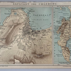 ZA Le Cap / Orig. Plan de 1894 de la ville du Cap en Afrique du Sud