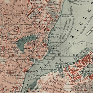DE Kiel / Orig. Plan de la ville antique de Kiel, 1905