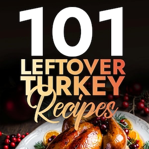 Turkey Cookbook, 101 Leftover Turkey Recipes, Creative Ways to Use Turkey, Easy Thanksgiving Leftovers Cookbook,  Instant Digital Download