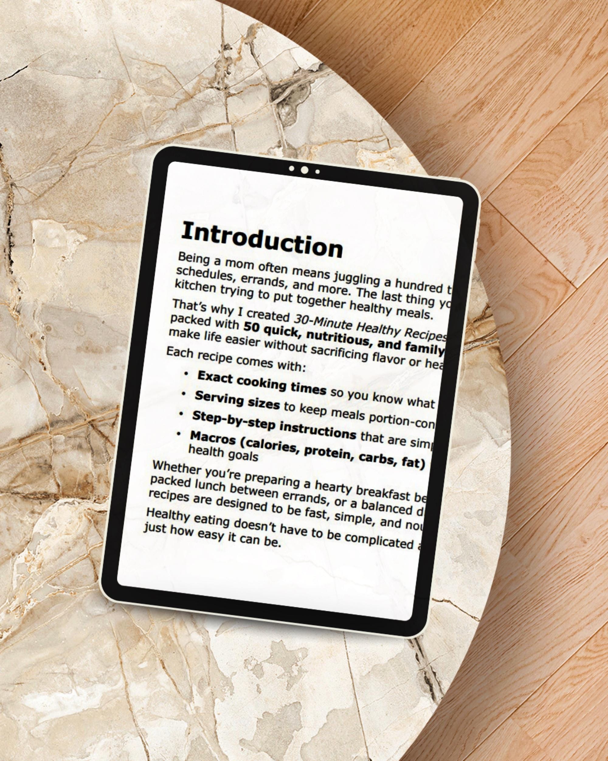 30-minute Healthy Recipes Cookbook for Busy Moms (PDF Download) - Etsy