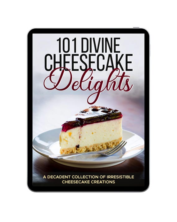 101 Cheesecake Recipes eBook, Delicious Desserts for Every Occasion, Digital Recipe Cookbook