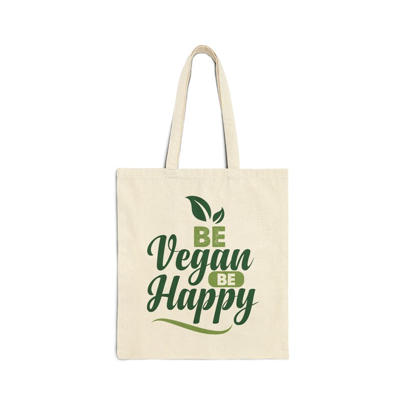 Sustainable Shopping Tote with Humorous Vegan Saying