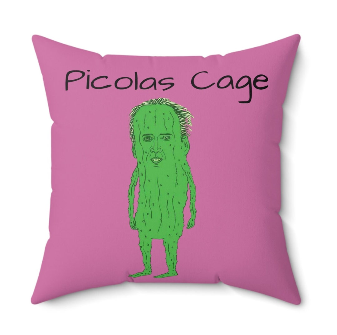 Picolas Cage Pillow, Nicolas Cage Pickle Pillow, Funny Celebrities