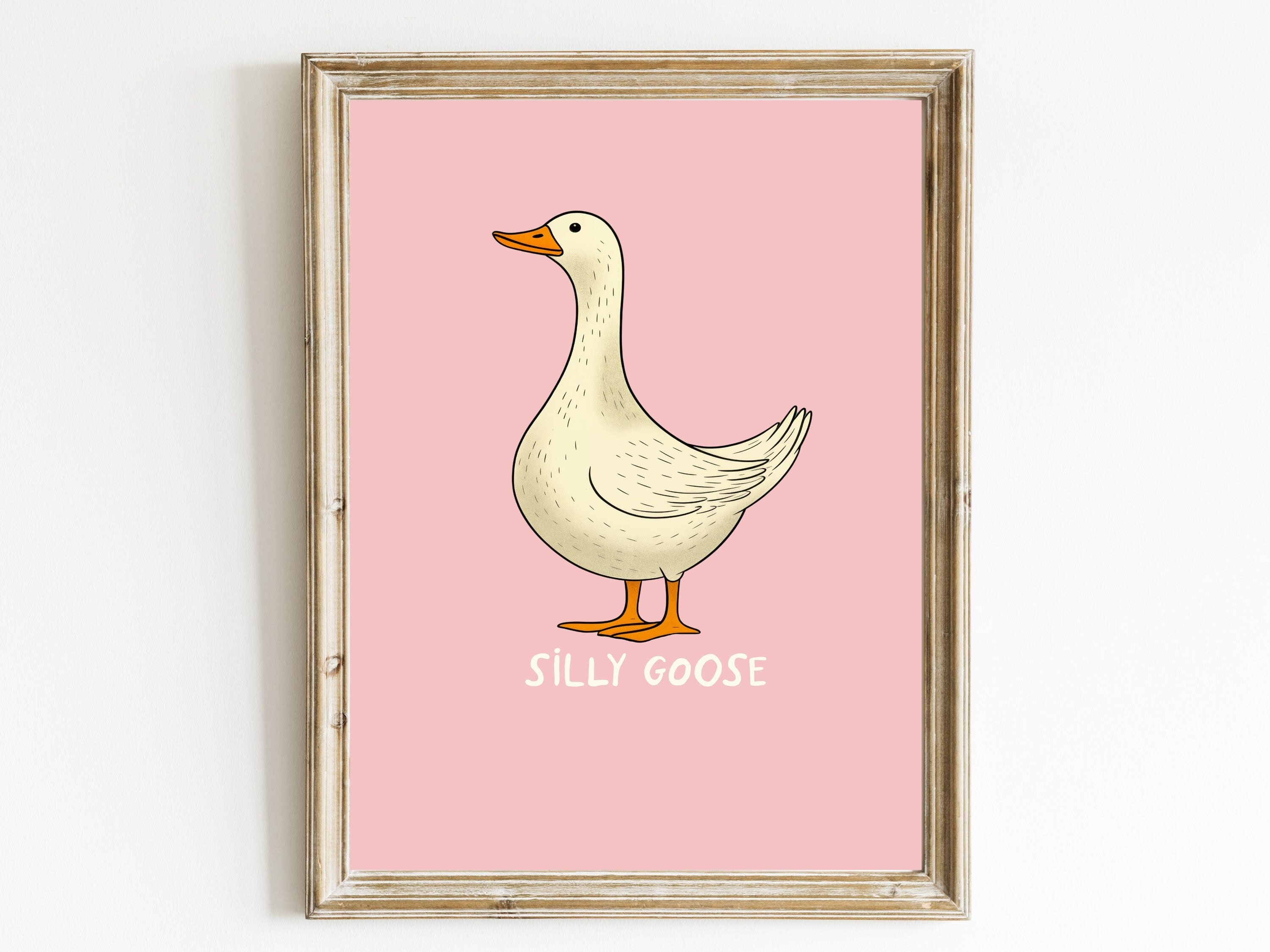  Silly Goose Gifts Funny Christmas Bathroom Themed Art Print  Wall Sign Poster Set (Funny Bathroom Set of 4): Posters & Prints