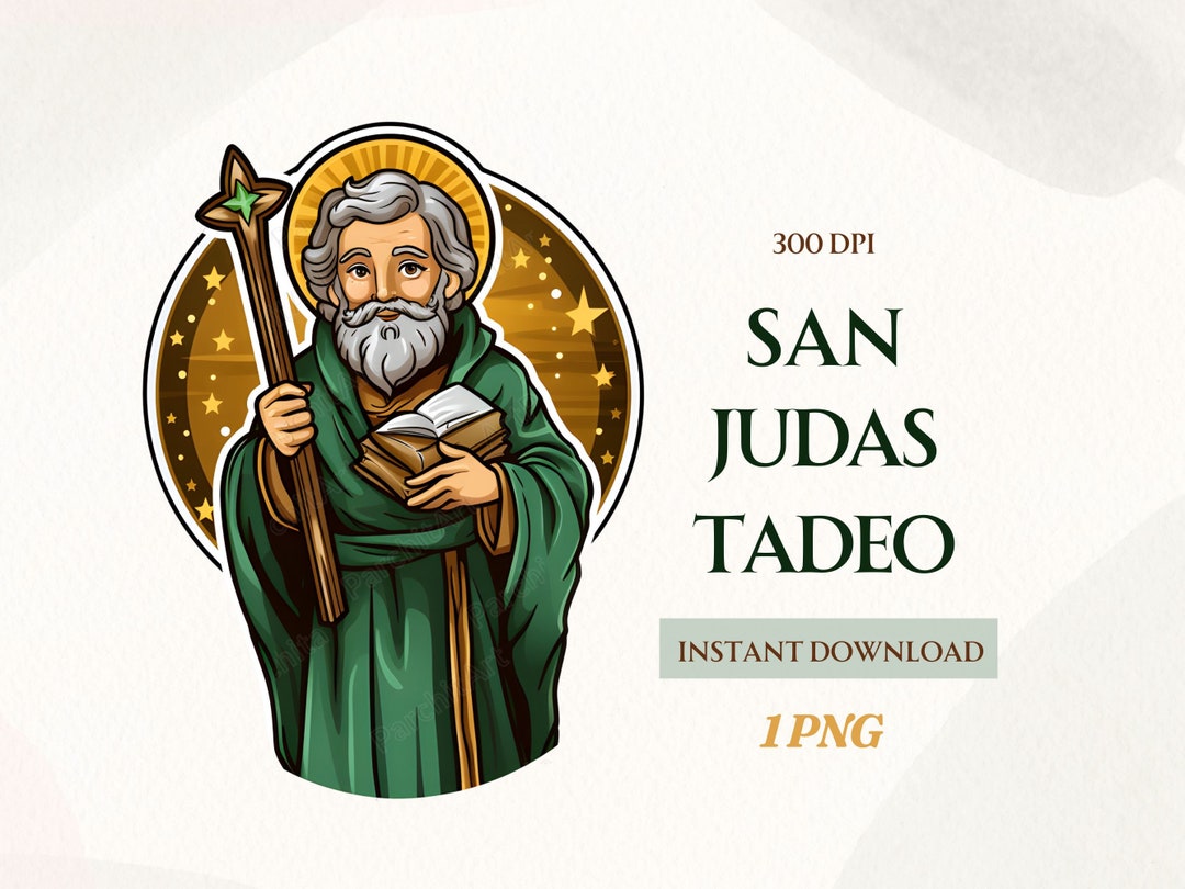 San Judas Tadeo Png File Sublimation Design Clipart St Jude Thaddeus ...