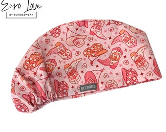 Pre-Orders Only!Cowgirl Roan in pink Music artist scrub cap| Euro Scrub cap | Surgery | Anesthesia | OR Tech | RN | CST