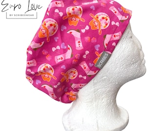 Pre-Orders Only!Magenta Fuchsia Cowgirl Roan in pink Music artist scrub cap| Euro Scrub cap | Surgery | Anesthesia | OR Tech | RN | CST