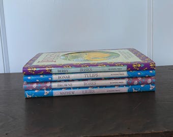 Flower reference books, set of 4, tulip, iris, rose, lily 1990’s