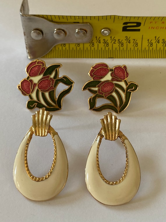 TWO pairs of vintage stud earrings
