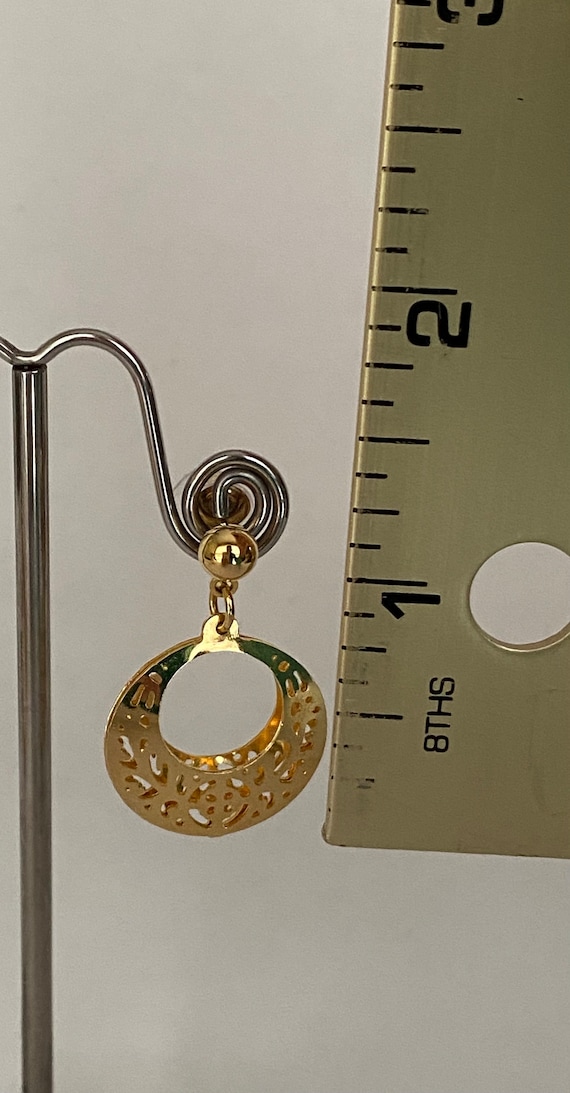 Gold-tone cutout dangle earrings